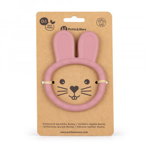 PETITE&MARS Silikona zobgrauzis - Zaķēns, 723820, Dusty Rose | KIDO.LV
