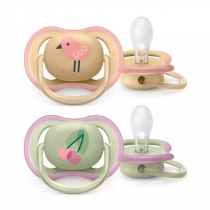 Philips Avent Ultra Air Deco silikona māneklītis, 0-6 mēn., meitenēm (2 gab.), SCF085/13 | KIDO.LV