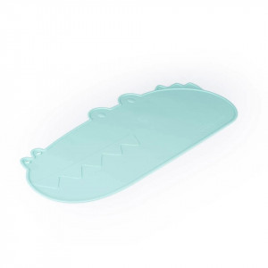 GILI GUMS Silikona paklājiņš barošanai, Crocodile, Mint, 6+mēn | KIDO.LV