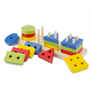 New Classic Toys Formiņu šķirotājs - Ģeometriskās formas, 10500 | KIDO.LV