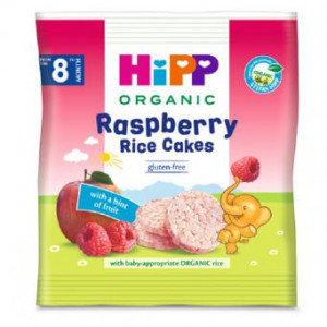HIPP Rīsu krekeri ar aveņu garšu BIO, 8+ mēn., 30g | KIDO.LV