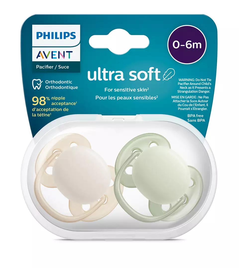 Philips Avent māneklītis Ultra soft , 0-6M (2 gab), neitrāls, SCF091/05 
