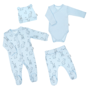 NICOLA Pirmais komplekts mazuļiem Safari - 4 daļas, zils - Image 1